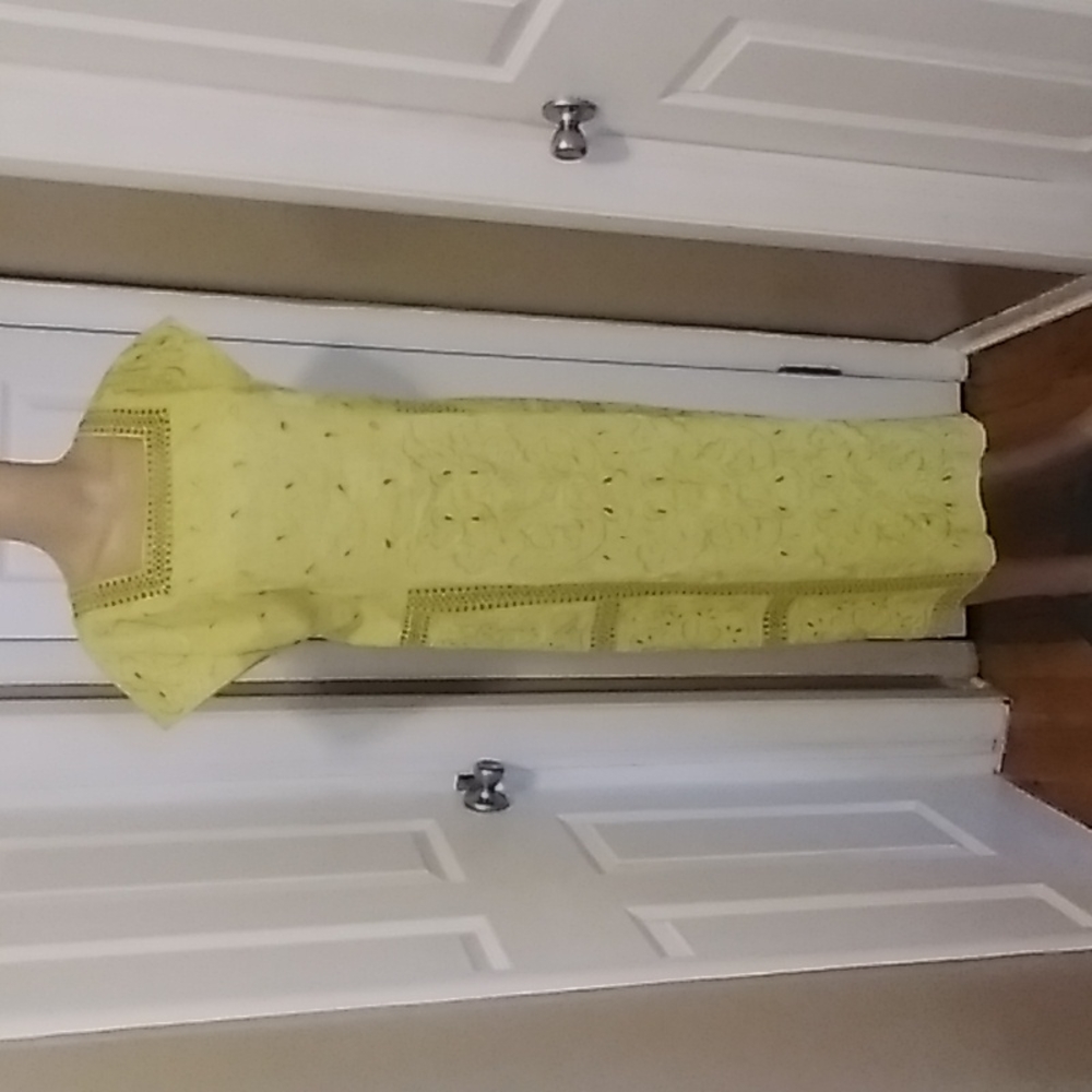 JSong Linen Dress (Citrus Color) Size 8